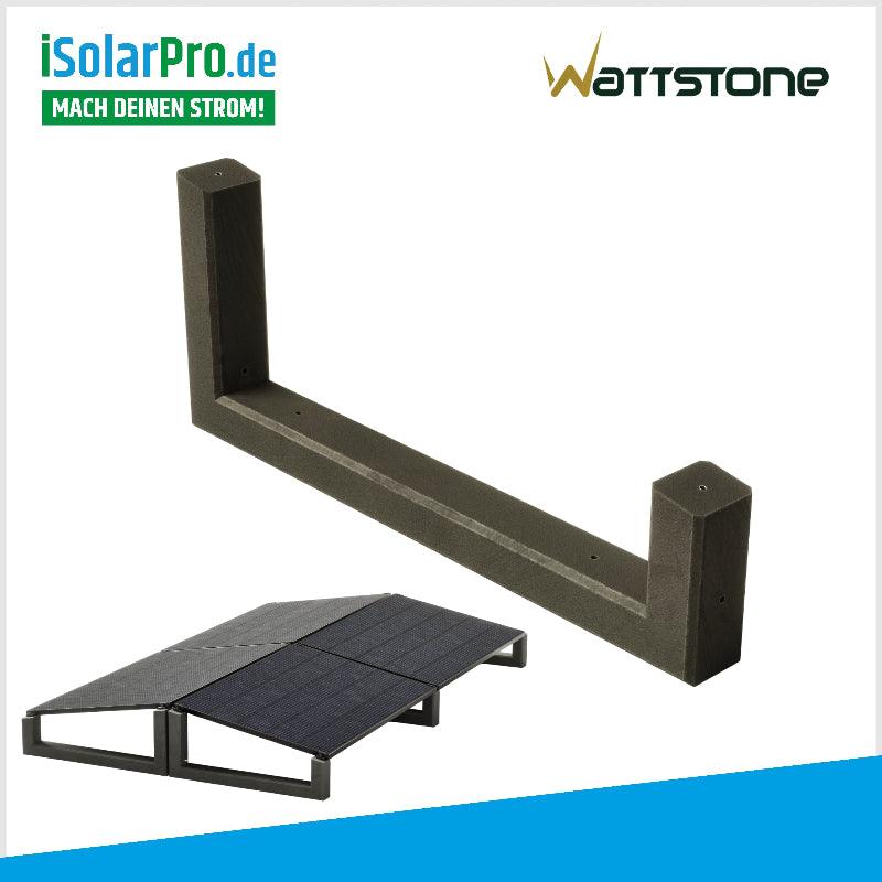 10 Grad XL Wattstone Flachdach PV-AufstÀnderung Betonsockel aus Feinbeton Anthrazit