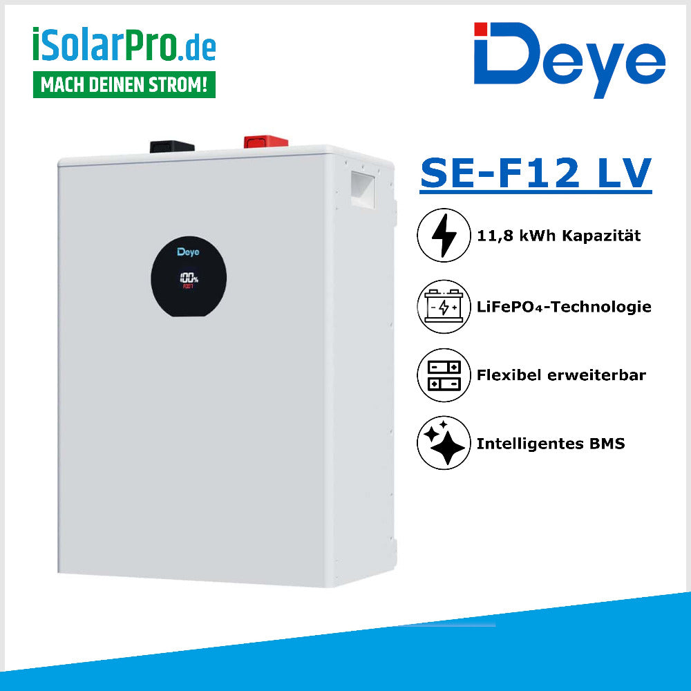 10 kW PV-Anlage Set 24 x 440W AESOLAR HORIZON, 10 kW Deye Wechselrichter + 11,8kWh Deye