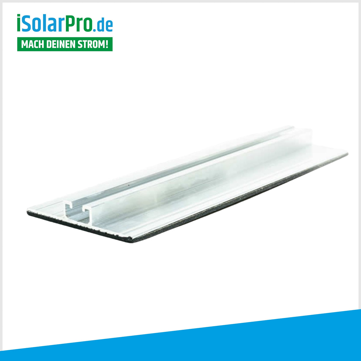 Trapezschiene 13mm Gesamthöhe vorgeschnitten auf 40cm mit EPDM durchgehend Aluminum