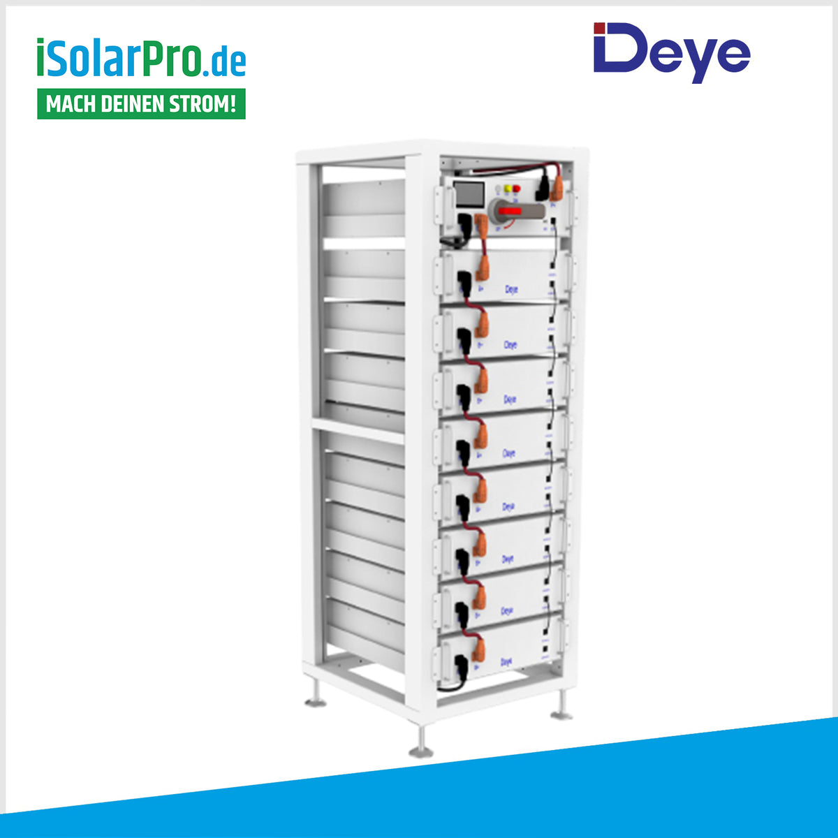 Deye 3U-LRack-System – Hochvolt Batteriespeicher für 8× BOS-GM 5.1 Modulen