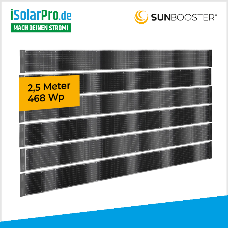 6 Streifen SUNBOOSTER VERTICAL bifaziales, flexibles PV-Modul für Solar-Zaun