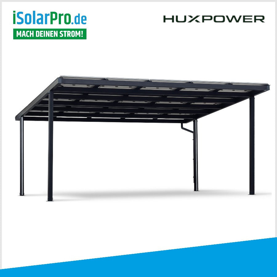 HUX-POWER Solar-Carport Single · 1 Stellplatz · 5280*3030*3390 mm · Aluminiumkonstruktion bis 9 Solarmodule