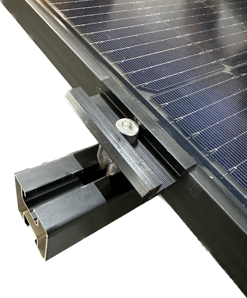30/35/mm Mittelklemmen ALU schwarz für Solarmodule, Photovoltaik PV Montage