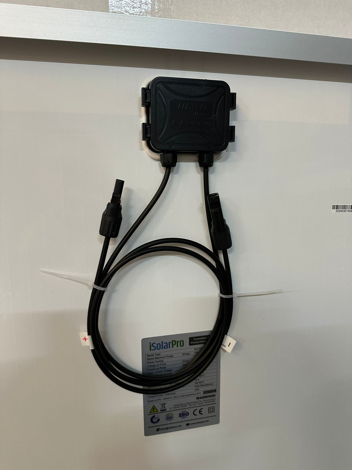 100W ISOLARPRO Monokristallin 100Watt Solarmodul Solarpanel 720x765x30mm 10A