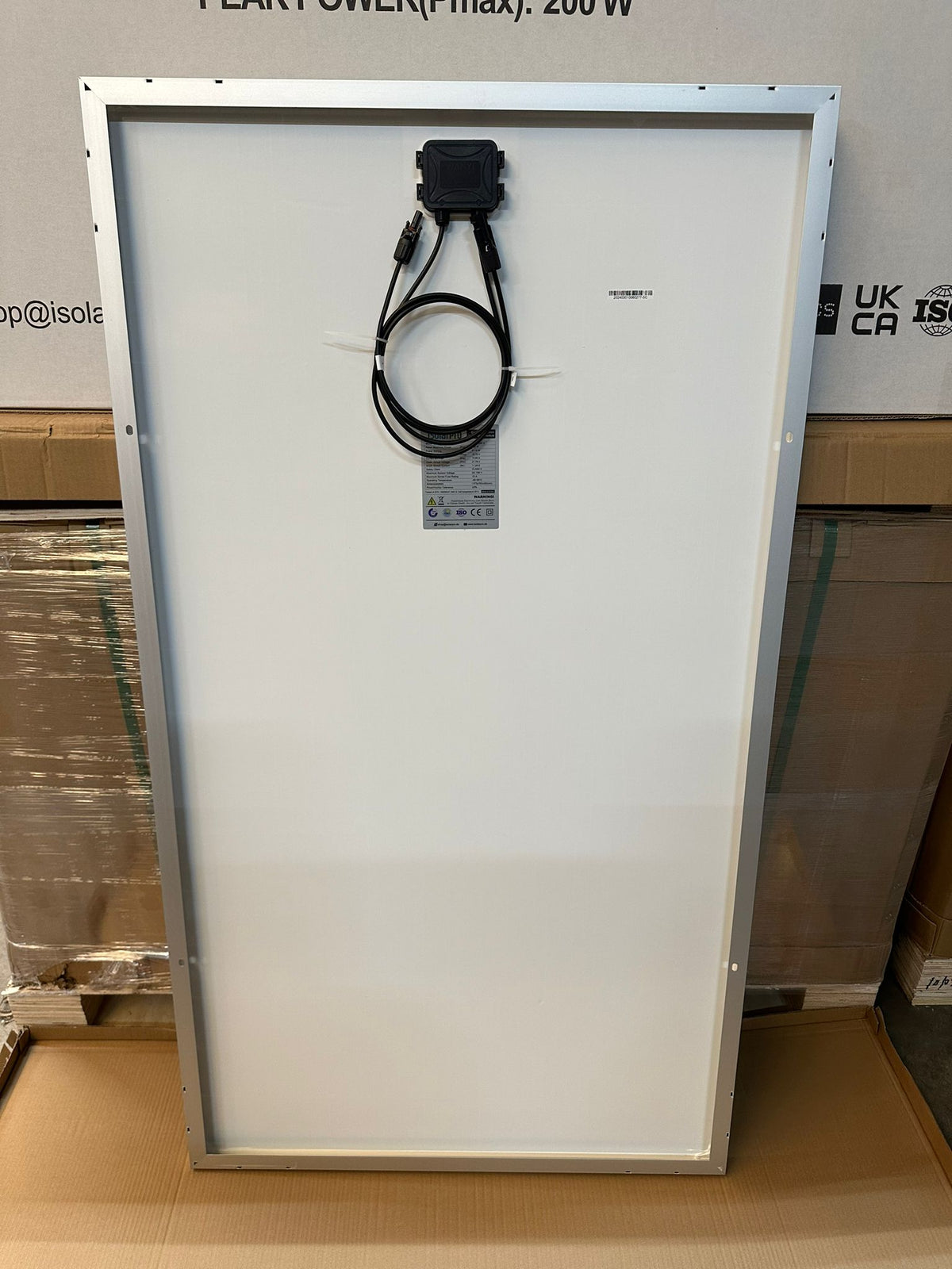 200W ISOLARPRO Monokristallin 200Watt Solarmodul Solarpanel 1375x765x30mm 20A
