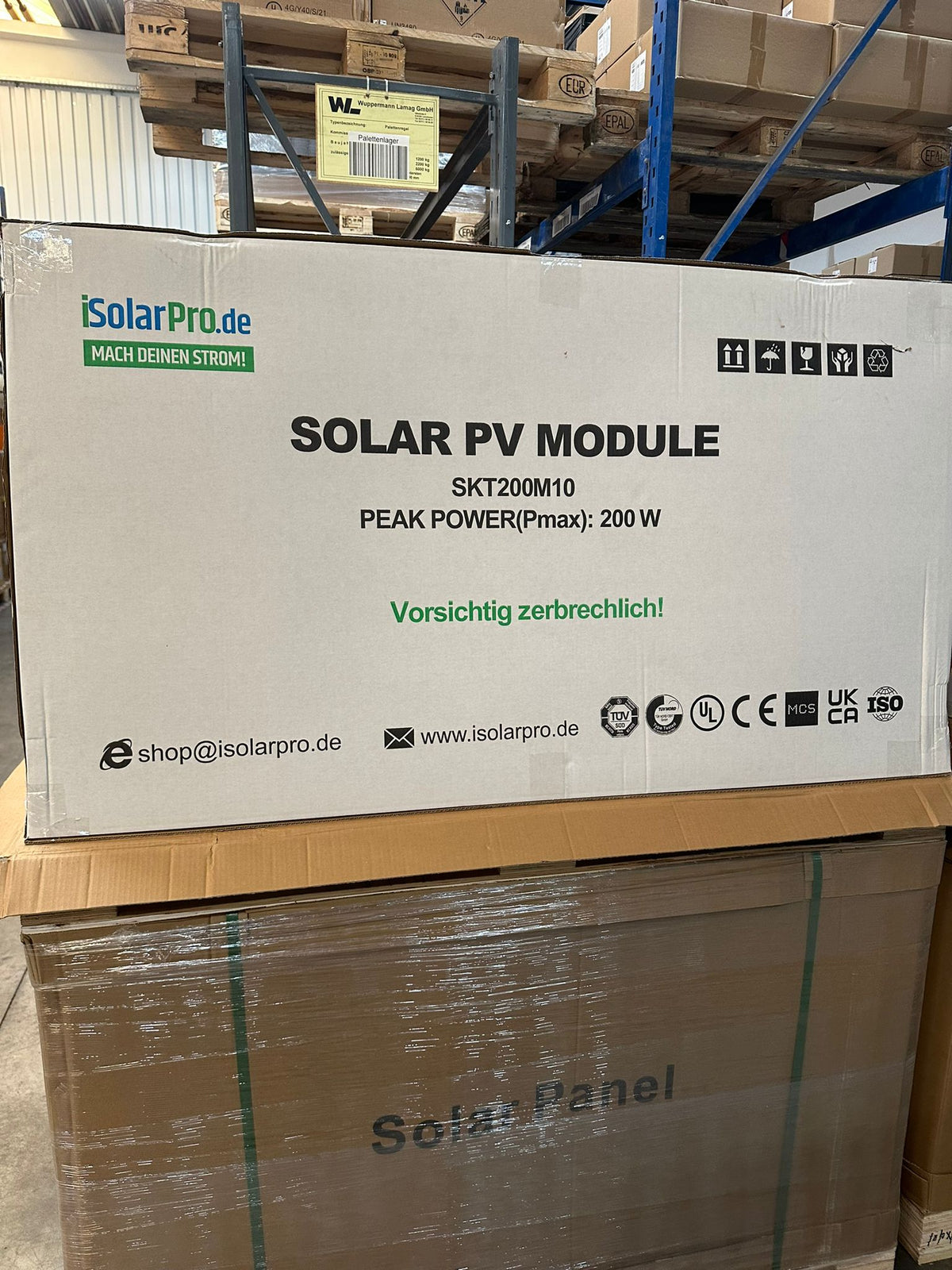 200W ISOLARPRO Monokristallin 200Watt Solarmodul Solarpanel 1375x765x30mm 20A