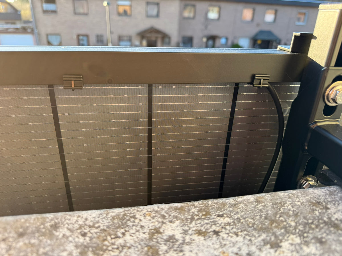 Wattstone Balkonhalterung für Betonbalkone mit Mauerstärken 10 bis 18cm für 1 Modul inklusive Absturzsicherung
