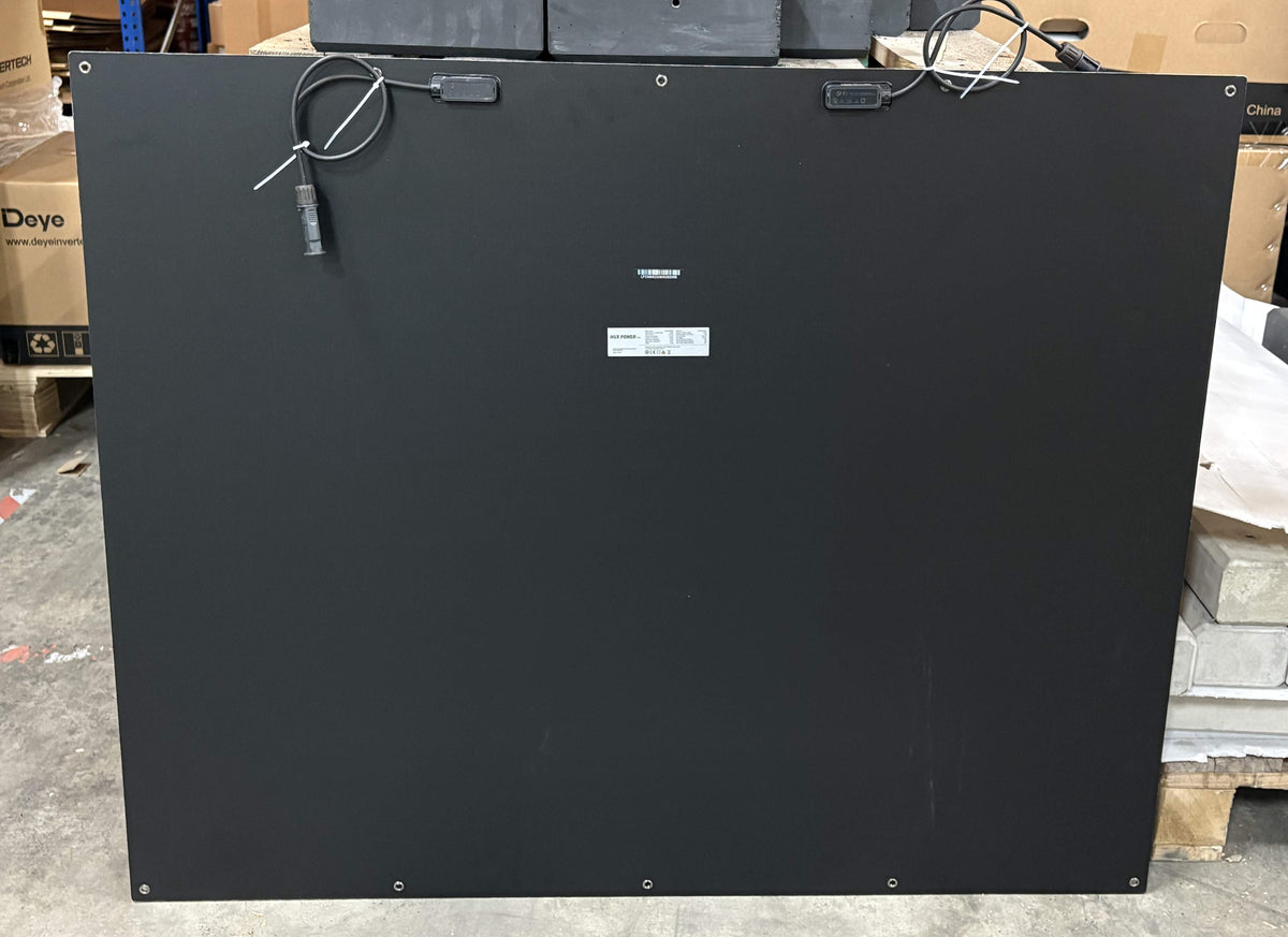 200W HUXPOWER® · Flexibles Solarpanel mit Ösen · Full Black · 1140x915x3 mm Solarpanel Solarmodul Photovoltaik