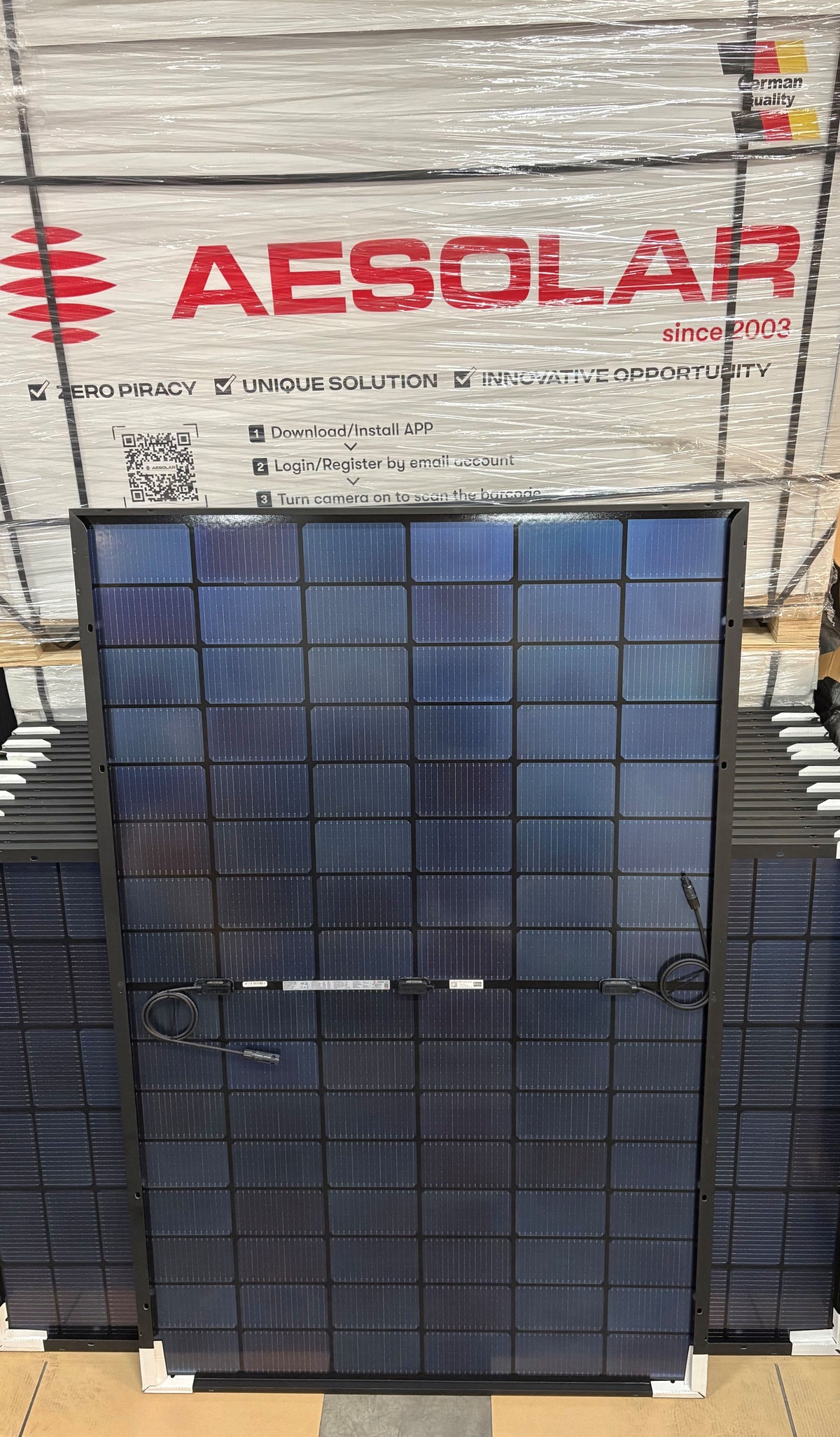 1 Palette (36 Stück) 440W AESOLAR HORIZON · DIBt-zertifiziert · AE440CMD-108BDS · Bifazial Glas-Glas · N-Type TOPCon · 1721×1133×30 mm Solarpanel Solarmodul Photovoltaik