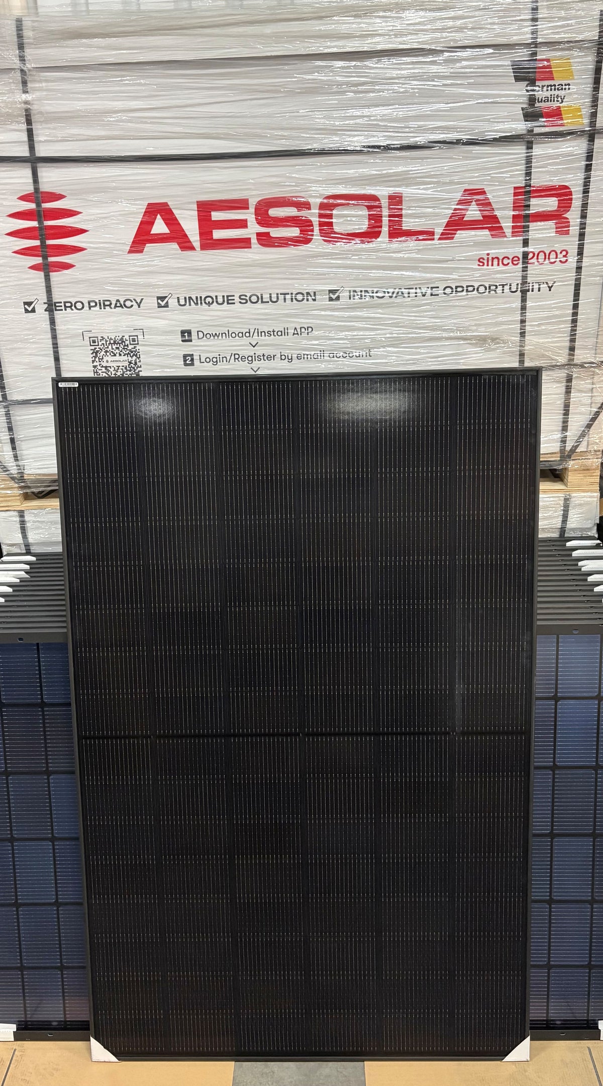 1 Palette (36 Stück) 440W AESOLAR HORIZON · DIBt-zertifiziert · AE440CMD-108BDS · Bifazial Glas-Glas · N-Type TOPCon · 1721×1133×30 mm Solarpanel Solarmodul Photovoltaik