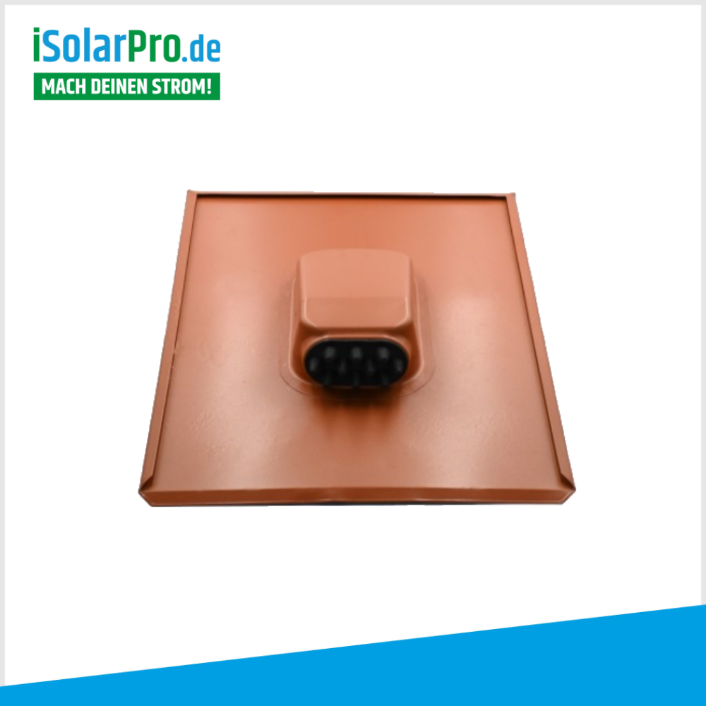 Steildachdurchführung Schiefer / Biber · ZIEGELROT · PV Kabeldurchführung · 3–45 mm · EPDM