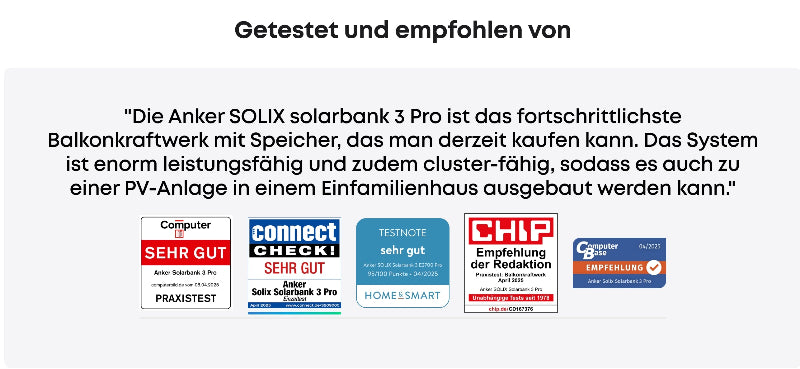 Anker SOLIX Solarbank 3 E2700 Pro Solarstromspeicher Batterie Balkonkraftwerk