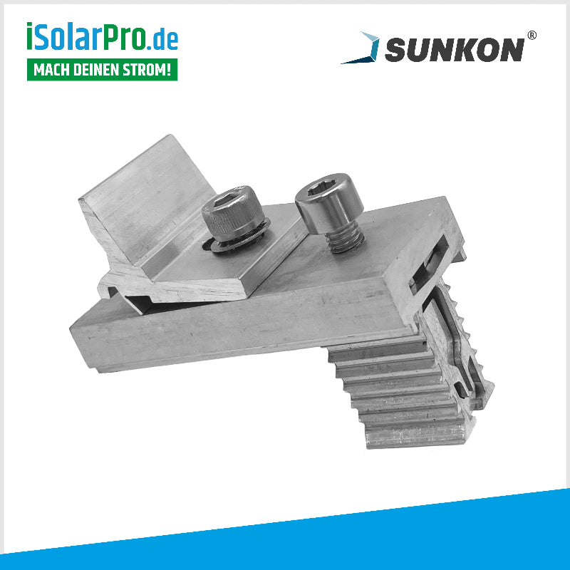 SUNKON Unterkonstruktion KOMPLETTSET für 3x PV-Module in Reihe Hochkant Ziegeldach
