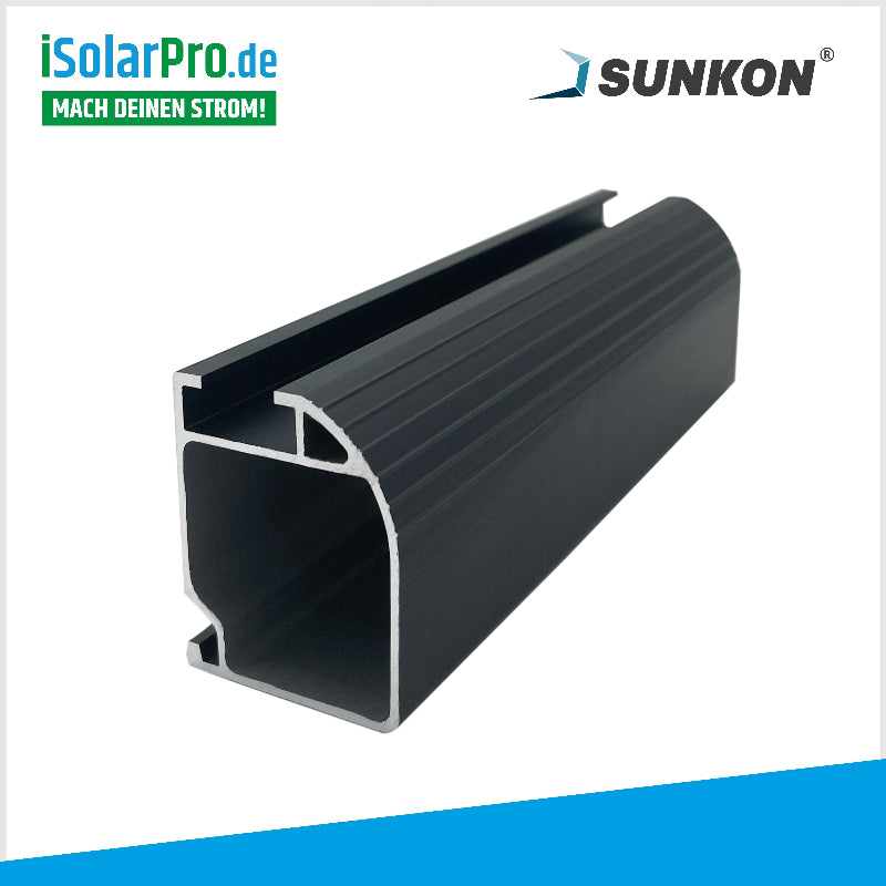 3.61m SUNKON Montageprofil schwarz Montageschiene für Solaranlage