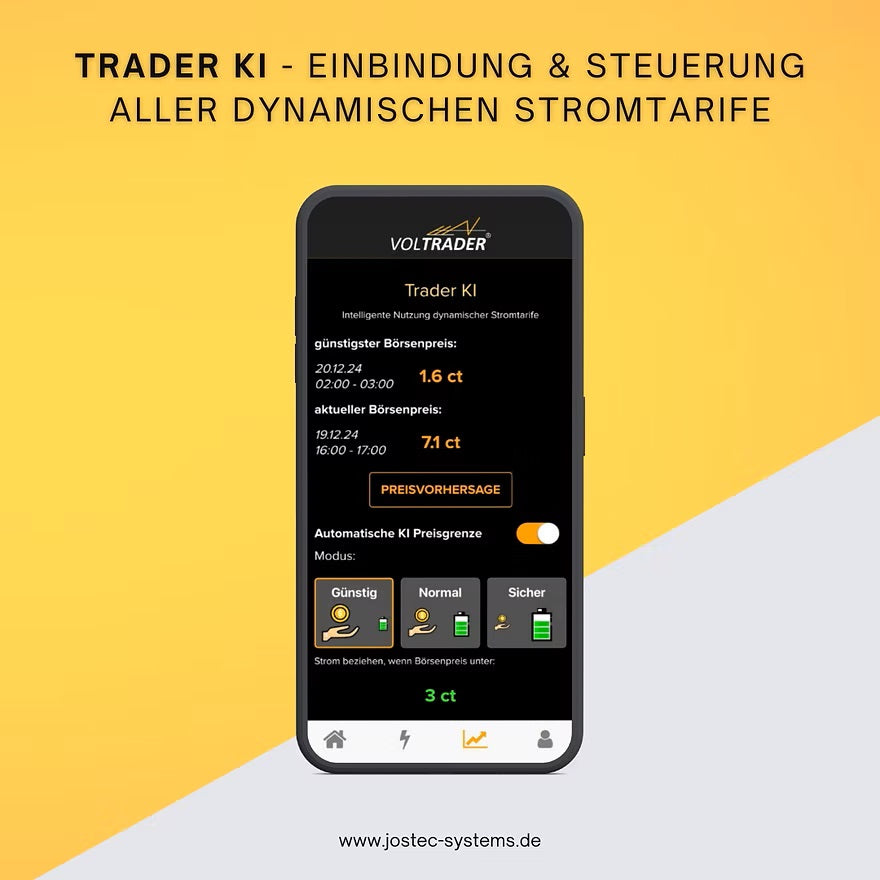 VOLTRADER Energiemanagement-System EMS + Steuerung von dynamischen Stromtarifen