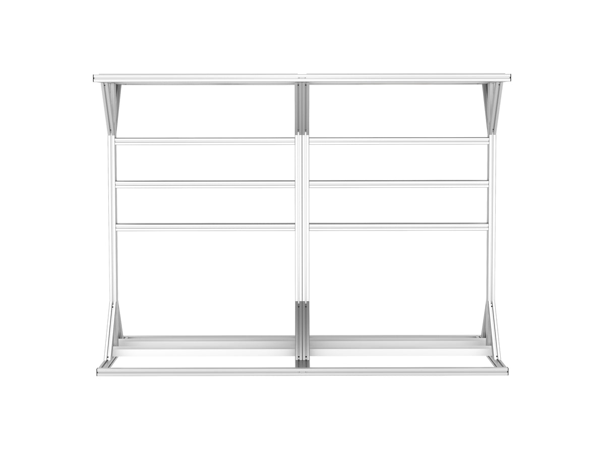 HUXPOWER® Aluminium Schutzsystem für 2 Wechselrichter I Wechselrichterunterstand DUO