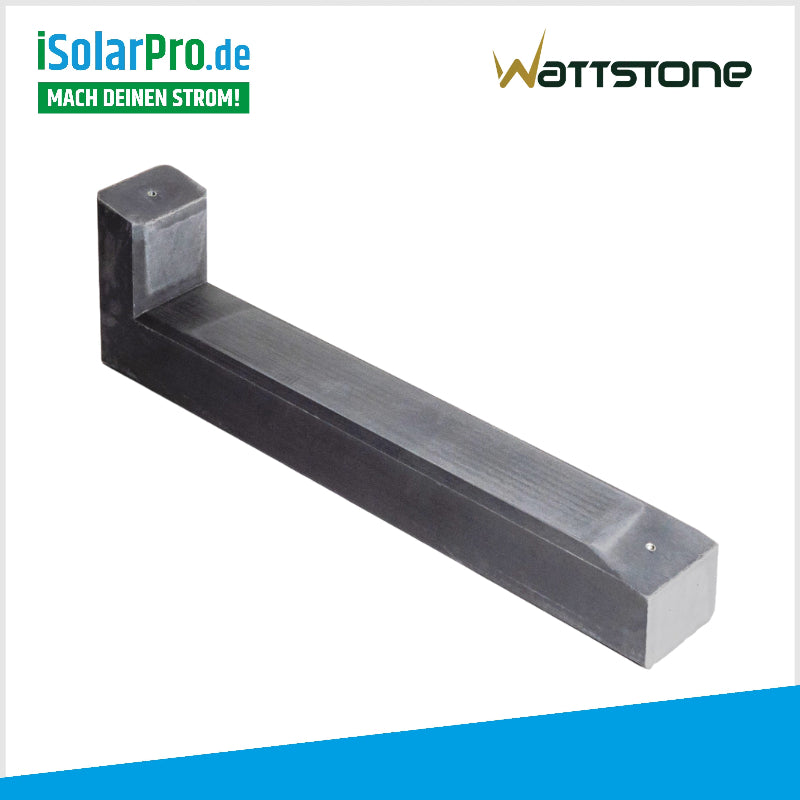 WATTSTONE 10° PV-Aufständerung für 2-PV Module im Reihenaufbau inkl. Klemmen und Bautenschutzmatten