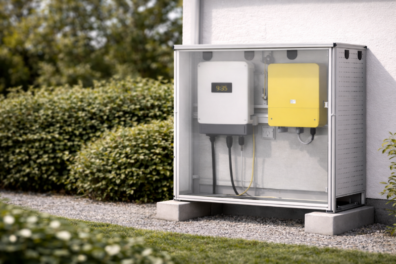 Wechselrichterunterstand XL Basis Montiert