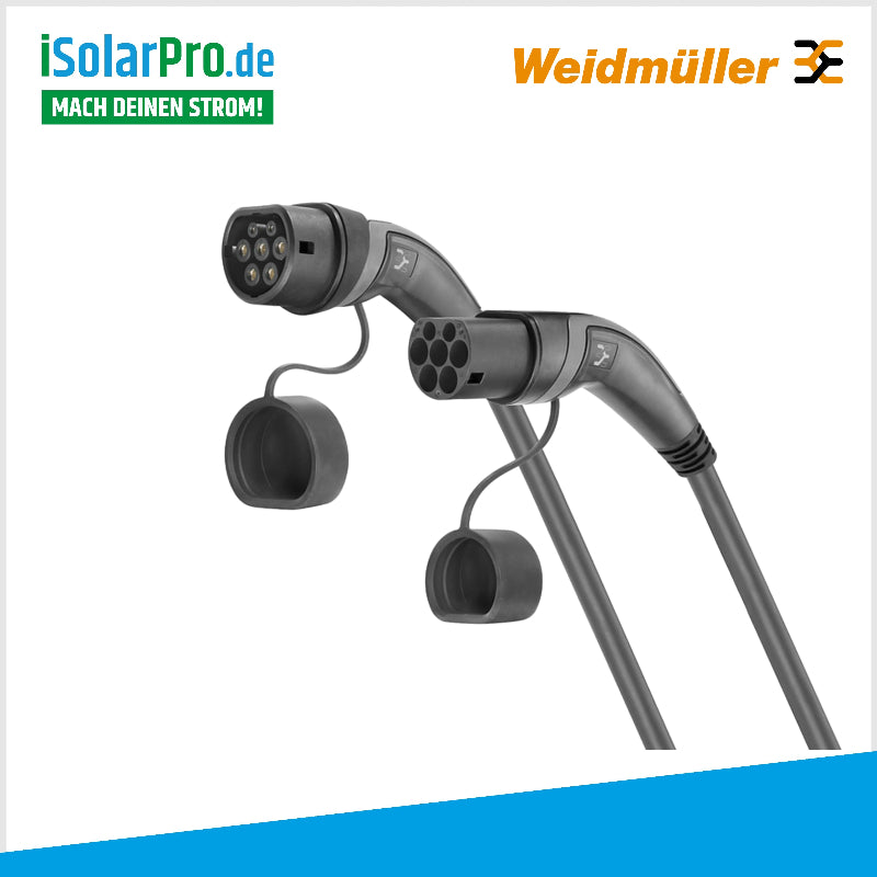 10 Meter 11 kW Weidmüller AC Ladekabel CA-T2T2-10M-11/3P-R-BBG