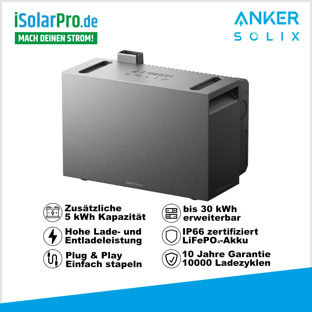 5kWh Anker SOLIX BP5000 Erweiterungsakku