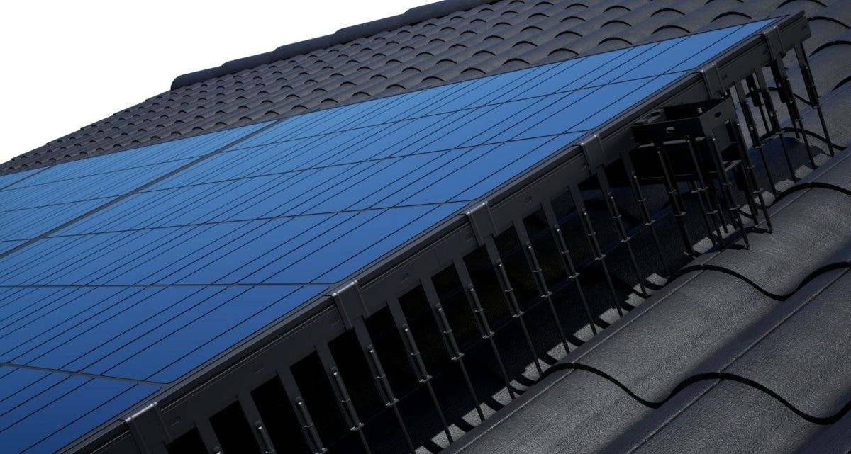 ZIWI Solar Clip F Schwarz aus rostfreiem Edelstahl für fallende Solar-Taubenabwehrspikes