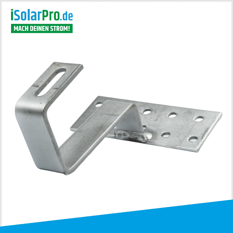 ISOLARPRO Dachmontage-Set schwarz für 1x Solarpanel 30mm Hochkant Ziegeldach / Balkonkraftwerk