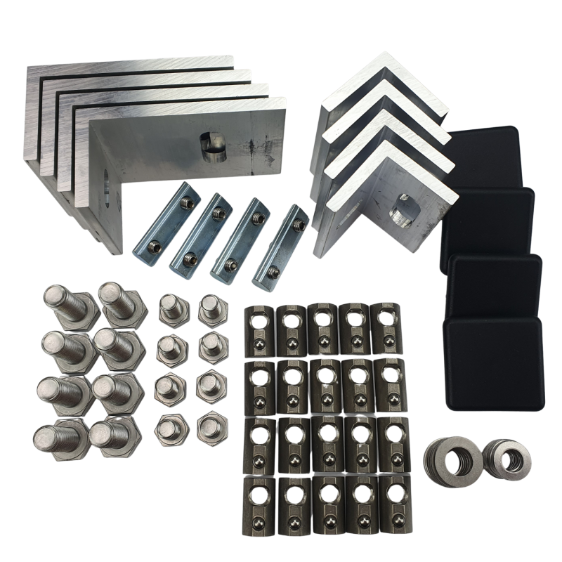 HUXPOWER® Aluminium Schutzsystem für 2 Wechselrichter I Wechselrichterunterstand DUO