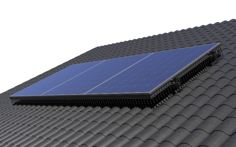 1 reihige fallende Solar Taubenabwehr-Spikes SCHWARZ 50 cm lang aus Edelstahl