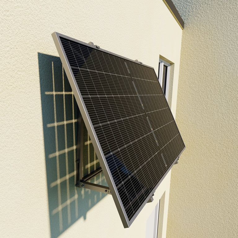 HUX-POWER 2.0 Balkonkraftwerk universal Solarmodul-Halterung für Balkon-Wand-Flachdach